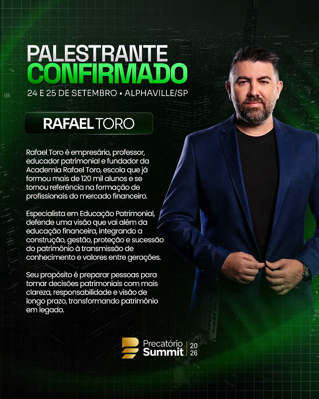 Palestrante confirmado: Rafael Toro